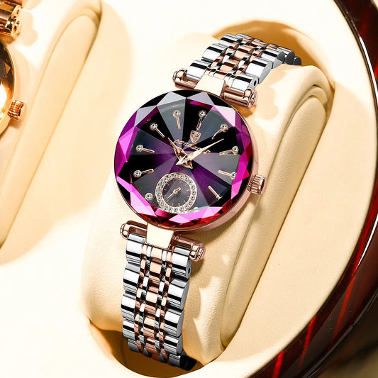 Luxury woman purple watch
